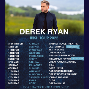 Derek Ryan Irish Concert Tour 2022