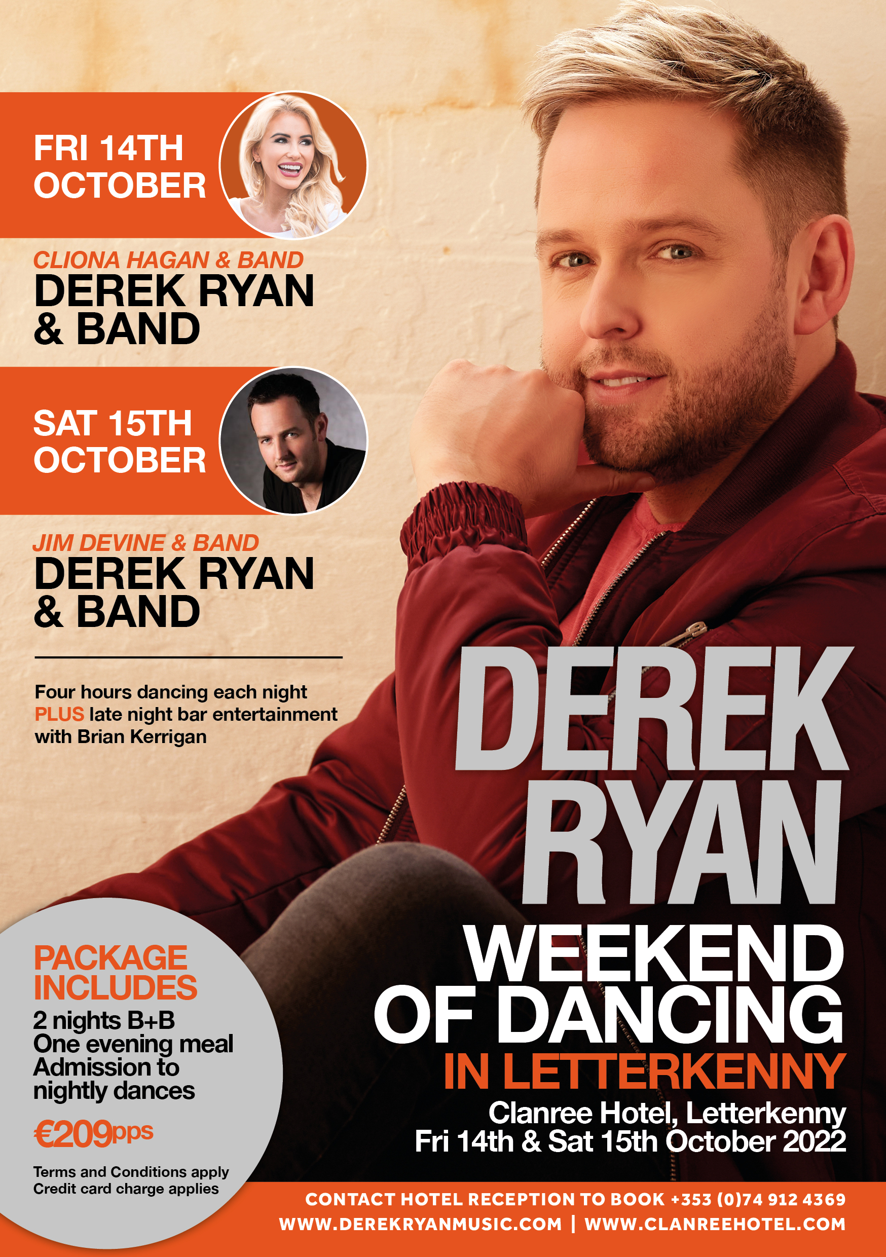 Derek Ryan Weekend of Dancing in Letterkenny [Fri 14th & Sat 15th Oct 2022]