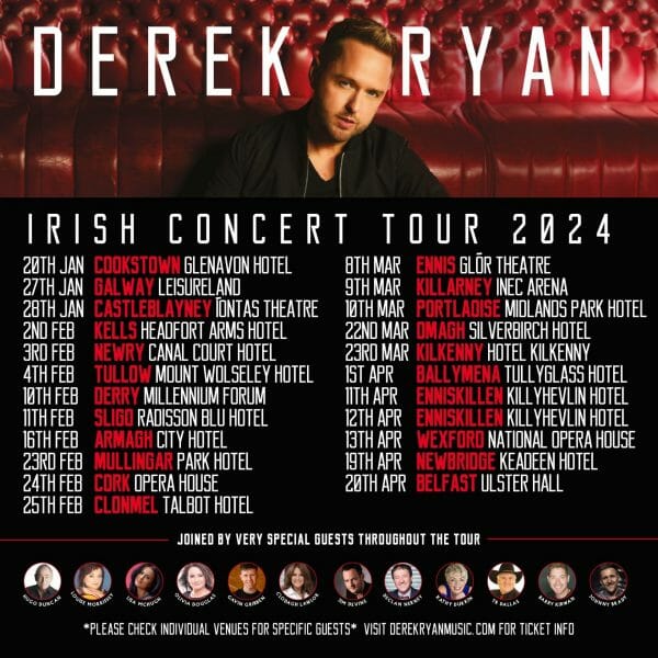 IRISH CONCERT TOUR 2024 TICKETS ON SALE NOW Derek Ryan Music