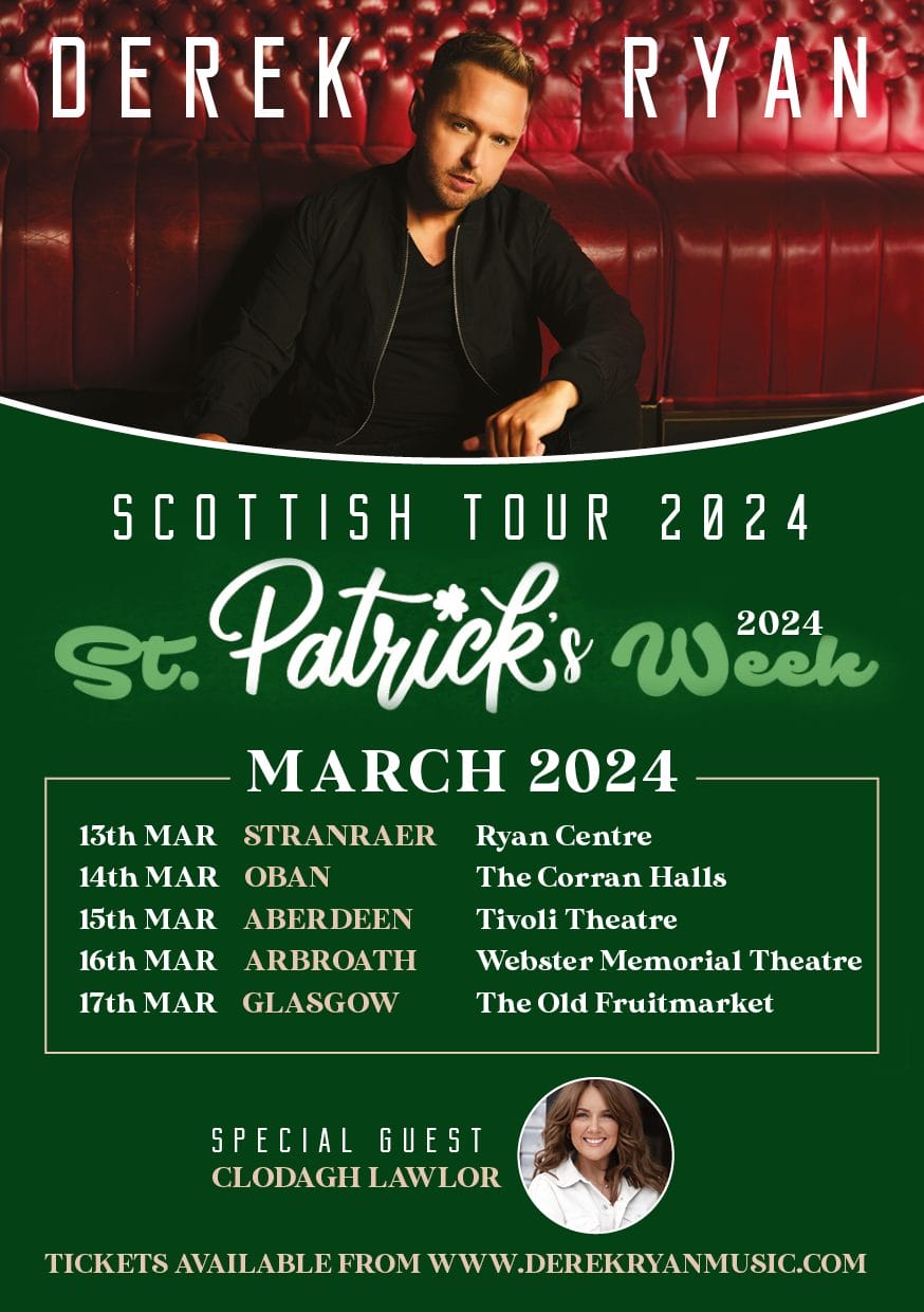 Derek Ryan St Patrick's Week Scottish Tour 2024 - Tickets on sale now